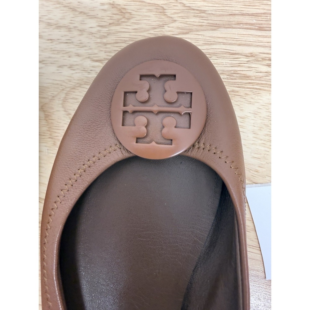 Tory Burch Minnie Travel Ballet Flat Designer Women's Tan Brown EU 42/ 10.5 #23 - Picture 10 of 11